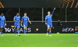 Daan Heymans celebrates after scoring a goal in the UEFA Europa League group stage match b...