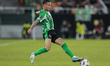 In Seville, Spain, on November 06, 2025, Antony Matheus dos Santos of Real Betis controls...