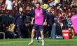 Robert Lewandowski trains during the training session held at the Spotify Camp Nou, which...