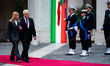 Italian Prime Minister Giorgia Meloni welcomes Palestinian President Mahmoud Abbas (Abu Ma...