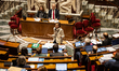 Amelie de Montchalin, Minister of Action and Public Accounts, speaks during the debate of...