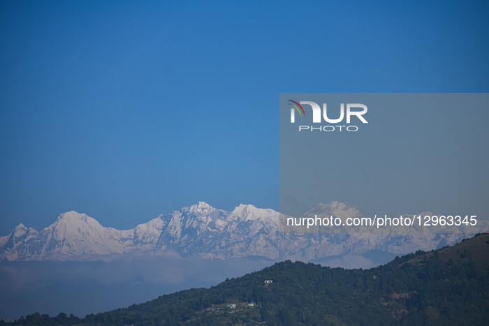 Mountain Ranges Seen From Kathmandu Valley In Nepal