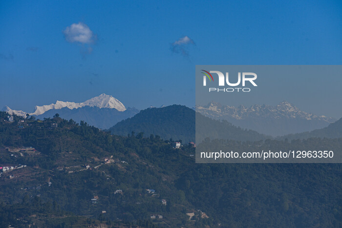 Mountain Ranges Seen From Kathmandu Valley In Nepal