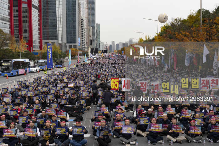 Thousands Rally In Seoul As KFTU Demands Extended Retirement Age And 4.5-Day Workweek