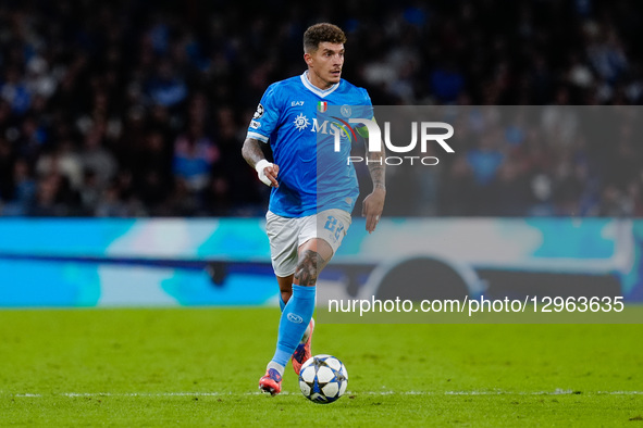 Giovanni Di Lorenzo of SSC Napoli in action during the UEFA Champions League 2025/26 League Phase MD4 match between SSC Napoli and Eintracht... by Giuseppe Maffia/NurPhoto