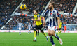 Nat Phillips of West Bromwich Albion is in attacking action during the Sky Bet Championshi...
