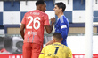 Yerry Mina and Alvaro Morata play during the Serie A match between Como 1907 and Cagliari...