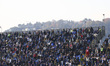 Como supporters are in action during the Serie A match between Como 1907 and Cagliari Calc...