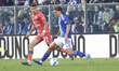 Nico Paz plays during the Serie A match between Como 1907 and Cagliari Calcio at Giuseppe...