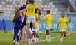 A player of Brazil U-17 celebrates the 1-0 goal during the FIFA U-17 Women's World Cup Mor...