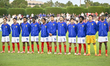 Starting players of France line up prior to the FIFA U-17 World Cup Qatar 2025 Group K mat...