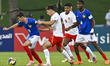 Kais Lesueur of France and Dylan Andris Judelson of Canada are in action during the FIFA U...