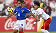 Jah-Mason Telusson of France and Sahil Krish Deo of Canada play during the FIFA U-17 World...