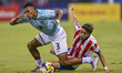 Joseph Pacheco of Panama and Thiago Aranda of Paraguay are in action during the FIFA U-17...
