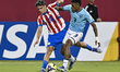 Joseph Pacheco of Panama and Pedro Villalba of Paraguay play during the FIFA U-17 World Cu...