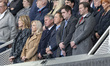 Middlesbrough's Chairman Steve Gibson is with his guest Bryan Robson during the Remembranc...