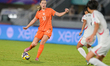 #10 Gelevert A. (Midfielder) of Netherlands U-17 is in action during the FIFA U17 Women's...