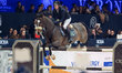 Barbara Schnieper from Switzerland rides Coco G Z and is in action during the CSI5*-W Gran...
