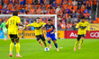 Cincinnati striker Brenner (8) moves the ball upfield during the Audi 2025 MLS Cup Playoff...