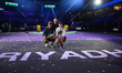 RIYADH, SAUDI ARABIA - NOVEMBER 8, 2025:Elena Rybakina of Kazakhstan poses with physio St...