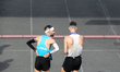 Athletes participate in the 42nd authentic Athens Marathon, a 42-kilometer long-distance r...