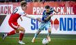 FC Utrecht defender Matisse Didden and AFC Ajax Amsterdam forward Raul Moro play during th...