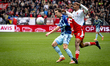 AFC Ajax Amsterdam defender Youri Regeer and FC Utrecht forward Sebastien Haller play duri...