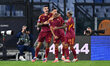 Lorenzo Pellegrini of A.S. Roma celebrates after scoring the goal to make it 1-0 during th...