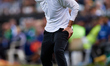 Carlos Corberan, head coach of Valencia CF, reacts during the LaLiga EA Sports match betwe...