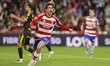 Pedro Aleman of Granada CF scores the second goal for his team during the LaLiga Hypermoti...