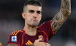 Gianluca Mancini of A.S. Roma greets the fans at the end of the 11th day of the Serie A Ch...