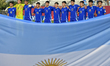 Starting players of Argentina line up prior to the FIFA U-17 World Cup Qatar 2025 Group E...