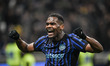 Ange-Yoan Bonny of FC Inter celebrates after a goal during the Italian Serie A football ma...