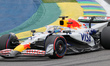 Isack Hadjar of France drives the (6) Visa Cash app RB VCARB02 Honda RBPT during the Formu...