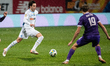 Midfielder Mykola Shaparenko of FC Dynamo Kyiv and midfielder Yevhenii Pastukh of FC LNZ C...