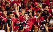 Zizo of Al Ahly celebrates with the trophy after winning the Egypt Super Cup following the...