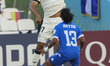 Maik Afri Akumu of Germany and Andrew Reyes of El Salvador are in action during the FIFA U...