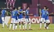 Players of Brazil react after the FIFA U-17 World Cup Qatar 2025 Group H match between Zam...