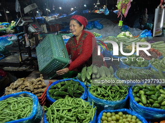 The bustling Kalimati Vegetable Market, the largest wholesale vegetable and fruit market in Nepal, is seen in Nepal, on November 11, 2025. I... by Safal Prakash Shrestha/NurPhoto