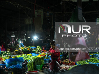 The bustling Kalimati Vegetable Market, the largest wholesale vegetable and fruit market in Nepal, is seen in Nepal, on November 11, 2025. I... by Safal Prakash Shrestha/NurPhoto