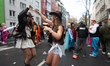 Carnival revelers celebrate the opening of Carnival at Zulpicher, the party zone in Cologn...