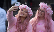 Carnival revelers celebrate the opening of Carnival in front of Cologne Cathedral in Colog...