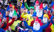 Carnival revelers celebrate the opening of Carnival in front of Cologne Cathedral in Colog...