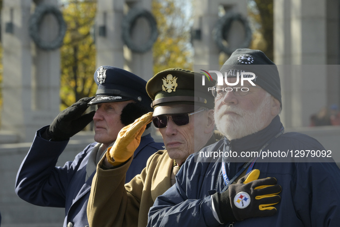 DC: Friend of the WWII Memorial  hold a Veterans Day ceremony