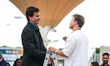 Toto Wolff, Team Principal & CEO of Mercedes-AMG PETRONAS F1 Team, and Max Klymenko from t...