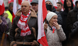 In Warsaw, Poland, on November 11, 2025, participants in the independence march under the...