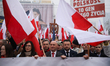In Warsaw, Poland, on November 11, 2025, participants in the independence march under the...