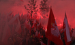 In Warsaw, Poland, on November 11, 2025, participants in the independence march under the...