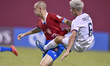 Cavan Sullivan of the United States and Sebastian Pech of Czechia are in action during the...