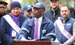 Commissioner of the New York City Department of Veterans' Services, James Hendon, particip...